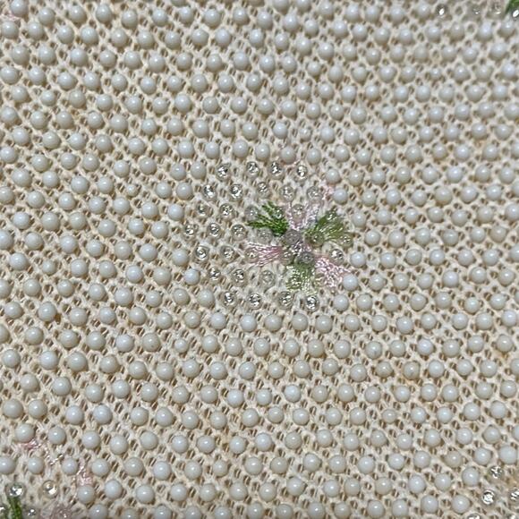 Vintage Hong Kong 1960s floral Beaded Handbag CLEAN - Picture 7 of 12